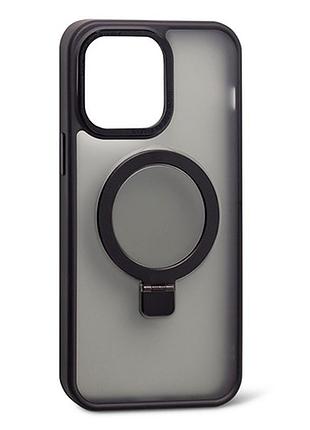 Чохол frosted case magsafe ring для iphone 14 pro max — black