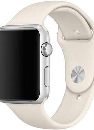 Силиконовый ремешок для apple watch 38mm/40mm/41mm antique white бежевый