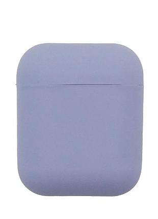 Чехол silicone case slim для airpods lavender grey (17) лавандовый