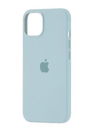 Чехол силиконовый magsafe противоударный для iphone 14 бледно-зеленый