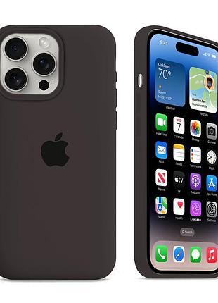 Чохол kassel silicone full case protective для iphone 13 pro max з мікрофіброю темно-сірий cocoa