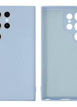 Чохол silicone case camera protective для samsung s23 ultra (11) блакитний lilac cream