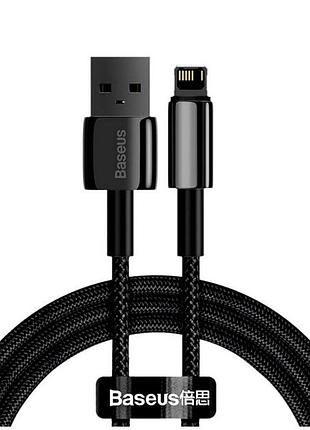 Кабель baseus tungsten gold lightning 2.4a для iphone 1м черный