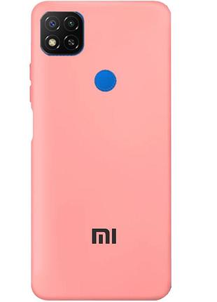 Чехол silicone case premium для xiaomi redmi 9c light pink (04) розовый