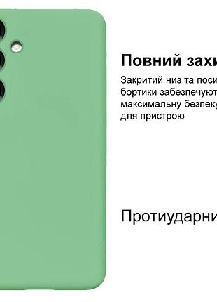 Чохол силіконовий full camera protective для samsung s25 (19) mint м'ятний
