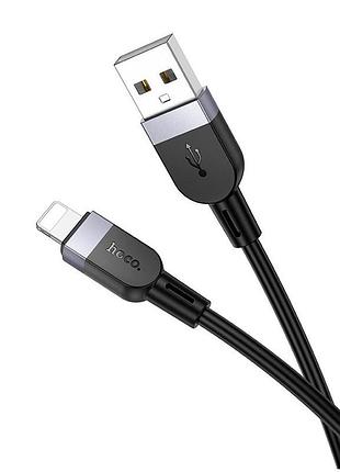 Кабель hoco x109 силиконовый зарядный lightning 2.4a для iphone черный