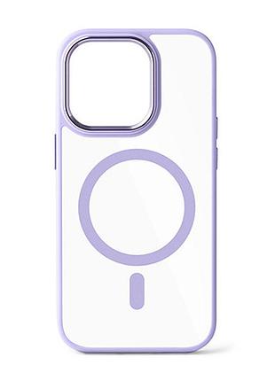 Чехол crystal shadow with magsafe для iphone 14 pro - light purple