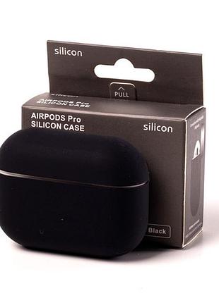 Чехол силиконовый для airpods 1 2 защита от ударов черный