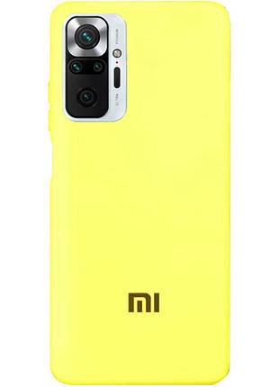 Чохол silicone case premium для xiaomi redmi note10 flash (06) лимонний