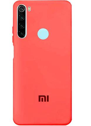Чехол silicone case premium для xiaomi redmi note 8 camelia (15) светло красный