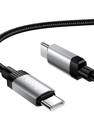 Кабель hoco x117 текстильная оплётка 60w type-c к type-c черный