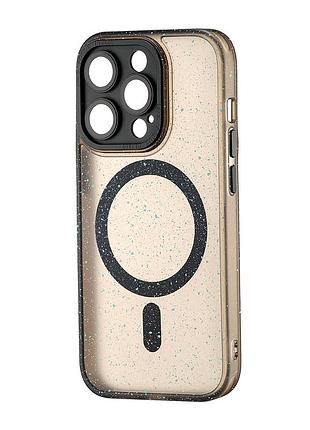 Чехол силиконовый magsafe противоударный для iphone 14 pro черный
