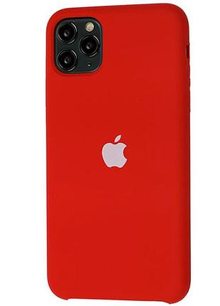 Чехол silicone case для iphone 11 pro product red темно красный