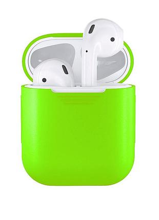 Чехол silicone case soft для airpods green (16) зеленый
