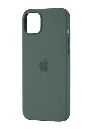 Чехол силиконовый magsafe противоударный для iphone 14 plus оливковый