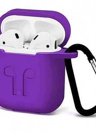 Чохол silicone case carabine для airpods grape (09) сливовий