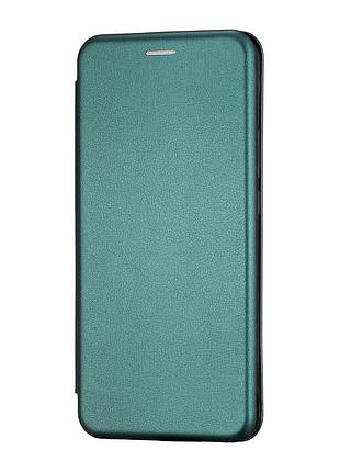 Чехол книжка полистирол противоударный для redmi 9/poco m2 темно-зеленый