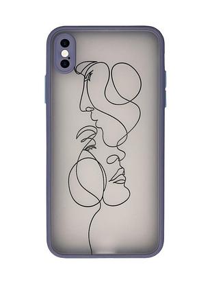 Чехол противоударный для iphone xs max (08) kiss поцелуй