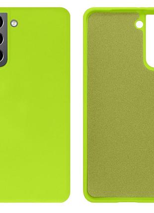 Чехол silicone case camera protective для samsung s21 (27) ярко зеленый neon green