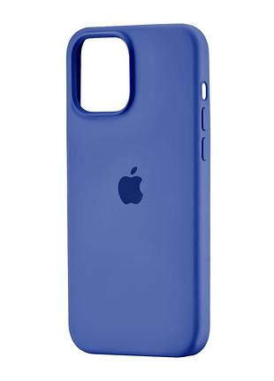 Чехол силиконовый противоударный для iphone 13 pro max защита камеры цвет деним синий