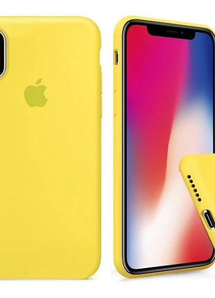 Чехол silicone full case для iphone x/xs yellow желтый
