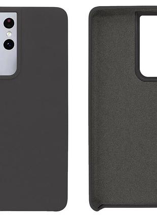 Чехол silicone case camera protective для samsung s22 ultra (05) темно серый dark grey