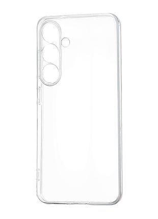 Чехол силиконовый противоударный с защитой камеры для samsung s24 прозрачный