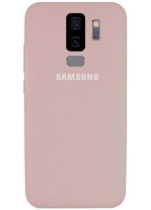 Чохол silicone case для samsung s9 plus (01) pink sand рожевий