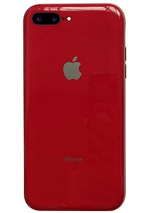 Чохол silicone glass case для iphone 7 plus (04) red червоний