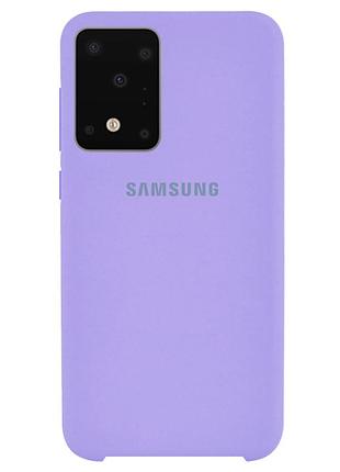 Чехол silicone case для samsung premium s20 ultra lilac (13) лиловый