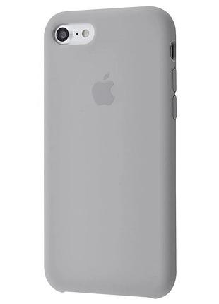 Чехол silicone case для iphone 7 pebble серый