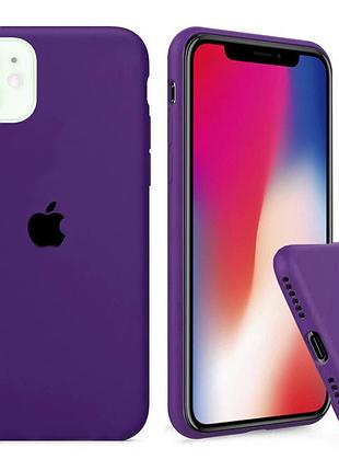Чохол silicone full case для iphone 12 mini purple фіолетовий