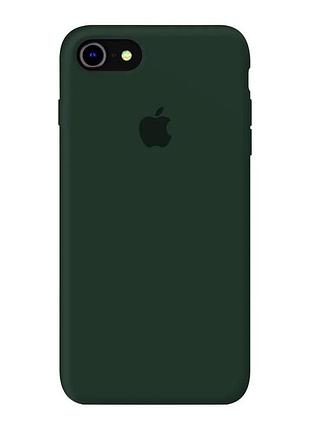 Чехол silicone case для iphone 8 forest green темно зеленый