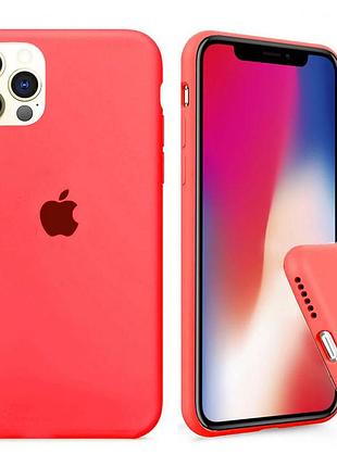 Чехол silicone full case для iphone 12 pro coral коралловый