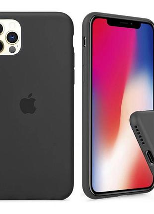 Чехол silicone full case для iphone 12 pro max dark grey темно серый