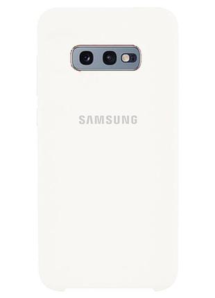 Чехол silicone case для samsung premium s10e white (09) белый