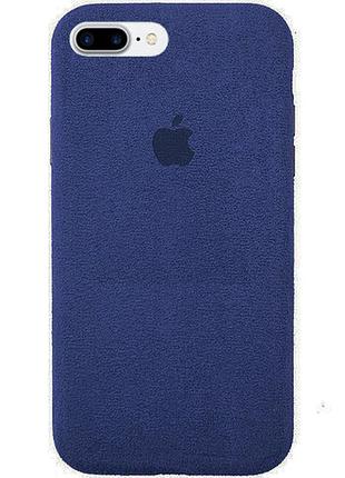 Чохол alcantara алькантара для iphone 7 plus (05) dark blue темно-синій