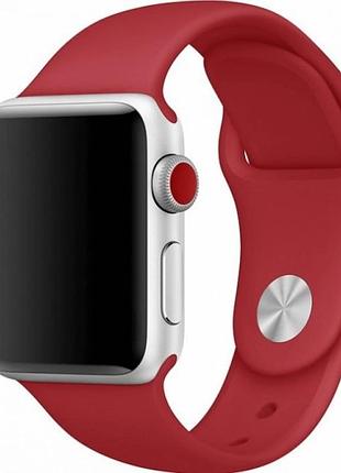 Силиконовый ремешок для apple watch 38mm/40mm/41mm product red темно красный
