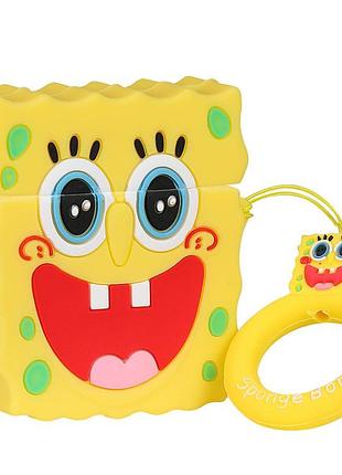 Чехол case 3d для airpods sponge bob (28) губка боб