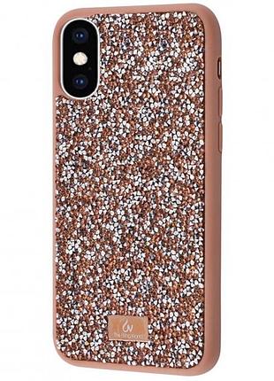 Чохол diamond the bling world case для iphone xr (08) rose рожевий