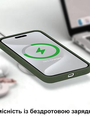 Чехол silicone case full camera protective для iphone 12 pro forest green темно зелёный 8