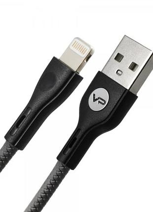 Кабель usb veron lv-01 nylon lightning cable black