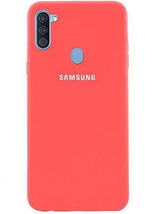 Чехол silicone case для samsung premium m11 coral (12) коралловый