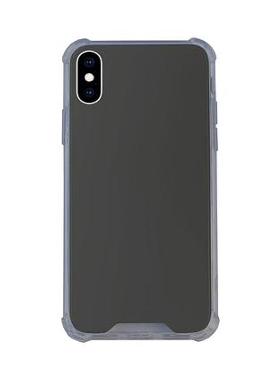 Чехол силиконовый зеркало для iphone xs max (04) black черный