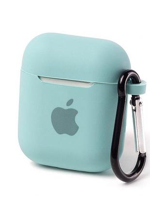 Чехол silicone case с карабином для airpods 1/2 - marine