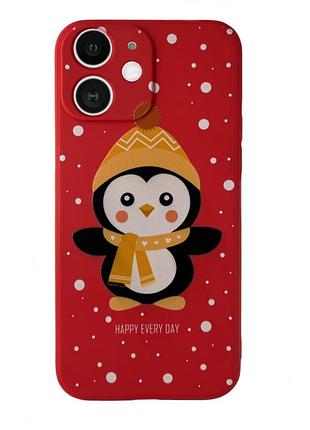 Чехол новогодний premium для iphone 11 (03) happy everyday красный