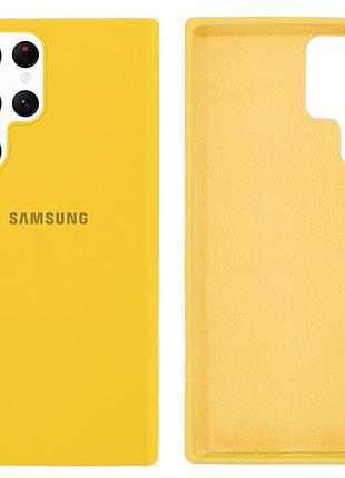 Чохол силіконовий full протиударний premium для samsung s22 ultra (20) canary yellow жовтий
