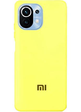 Чехол silicone case premium для xiaomi mi 11 lite flash (06) лимонный