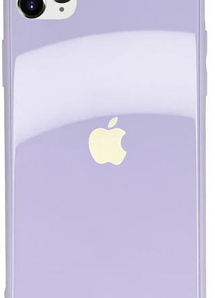 Чехол стеклянный glass case для iphone 11 pro max (08) lilac лиловый