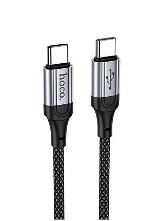 Кабель hoco x102 текстильная оплётка 60w type-c к type-c черный